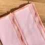 Soft Napkins With Embroidery Pink/Orange • Set Of Four, thumbnail 5 of 5