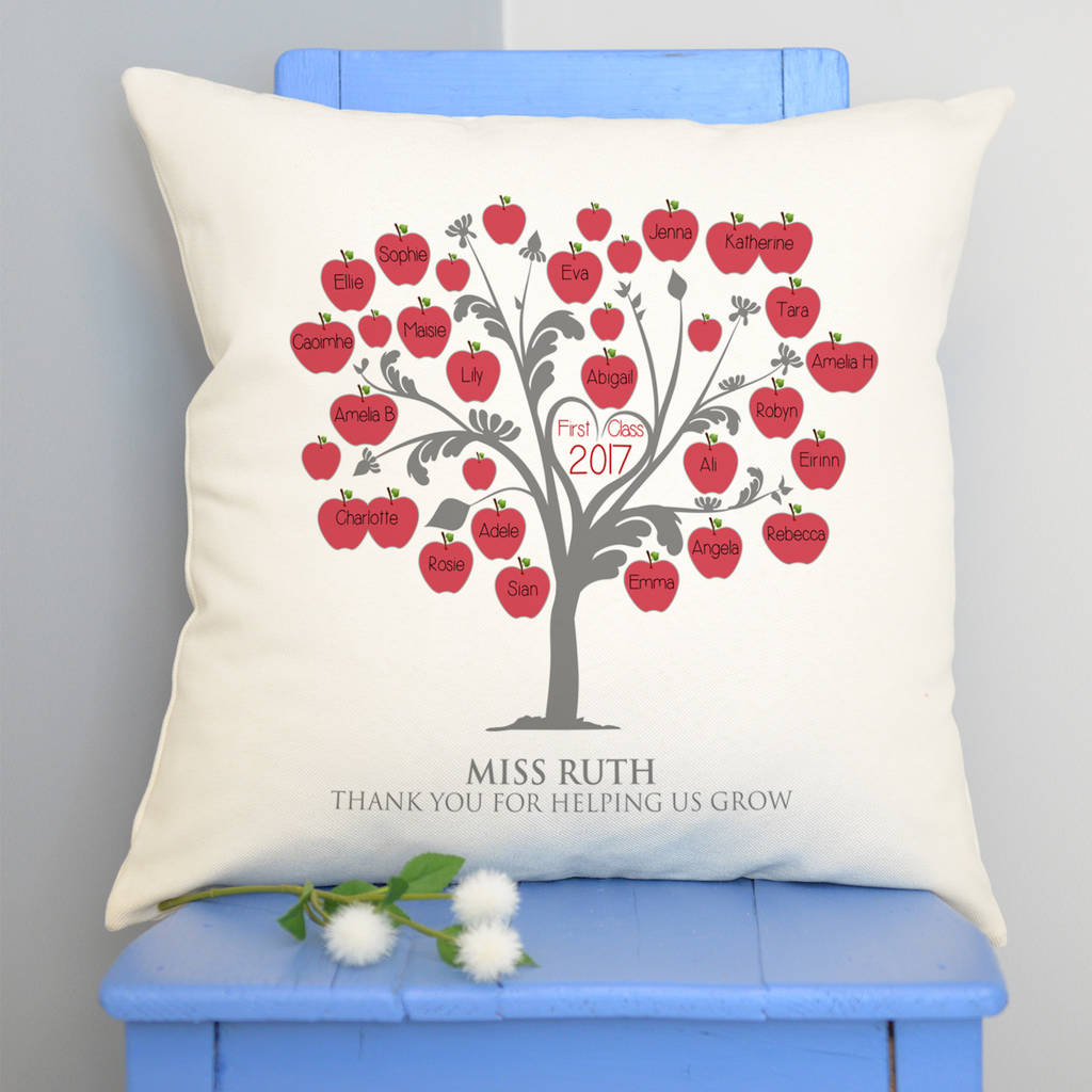 personalised class teacher's cushion by a type of design
