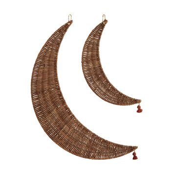 Set Of Two Hanging Rattan Moons, 3 of 3