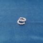Silver Beaded Hoops, Tiny Huggie Hoops, Minimalistic Hoops, thumbnail 4 of 8