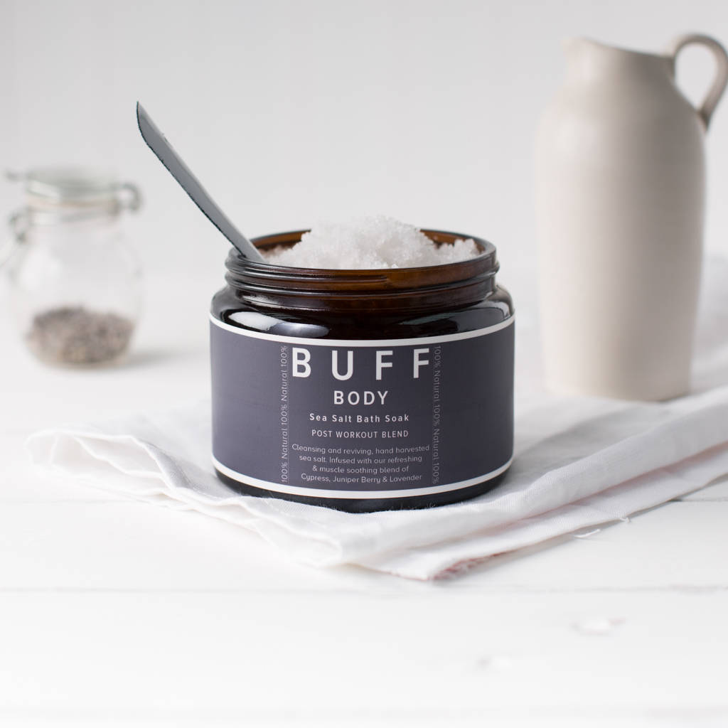 Soothing And Rejuvenating Sea Salt Bath Soak 550g By Buff Natural Body