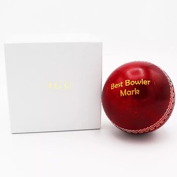 Personalised Vintage Leather Cricket Ball, 3 of 10