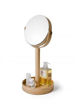 Natural Oak Loupe Table Mirror, 2 of 4