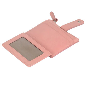 Zipped Coin And Card Holder Pink, 2 of 4