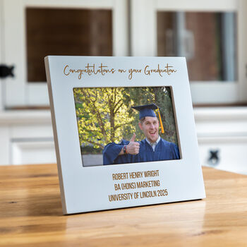 Personalised Graduation Pastel Photo Frame Gift For Graduate, 2 of 7