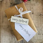 Large White Merry Christmas Rubber Crafting Stamp, thumbnail 3 of 7