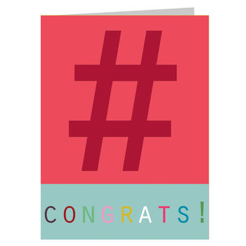 Mini Hashtag Congratulations Card, 2 of 5
