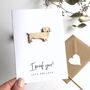 Love Card I Woof You Sausage Dog, thumbnail 1 of 5