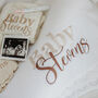 Personalised Knitted Classic Baby Blanket White, thumbnail 2 of 3