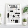 Personalised Virgo Zodiac Birthday Print, thumbnail 5 of 9