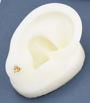 Genuine Citrine Crystal Heart Stud Earrings, 3 of 12