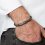Men's Personalised Grey Bracelet, thumbnail 1 of 6