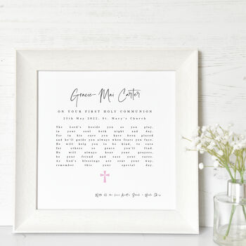 Personalised Holy Communion Print With Poem, 2 of 4