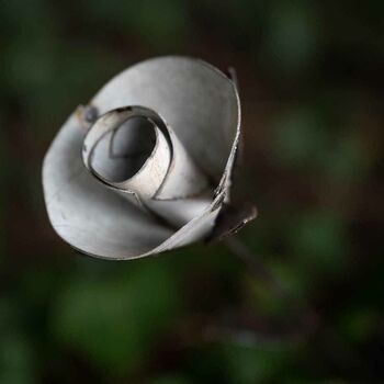 White Rose Recycled Metal Garden Sculpture, 3 of 3