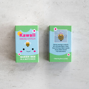 Kawaii Queen Bee Mini Cross Stitch Kit, 7 of 8