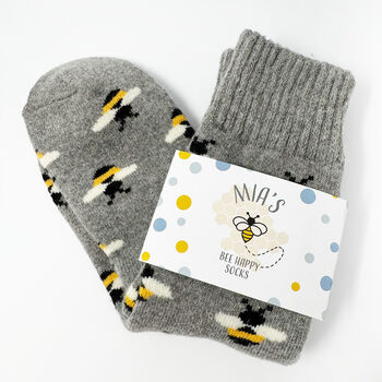 Cosy Bee Socks, Warm Socks, Walking Socks, 2 of 7