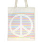 Peace Sign Cotton Tote Bag Reusable Eco Friendly, thumbnail 2 of 6