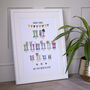 Personalised Welly Boot Family Tree Print, thumbnail 1 of 9