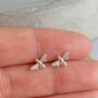 Sterling Silver Bee Earrings, Bee Mine, thumbnail 3 of 5