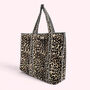 Leopard Print Quilted Cotton Tote Bag, thumbnail 2 of 5
