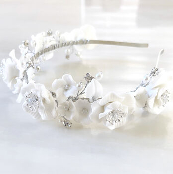 Eva Floral Bridal Crown, 3 of 4
