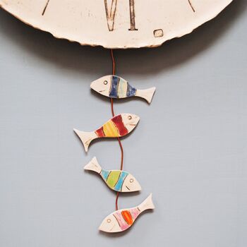 Large Shoal Of Fish Pendulum Wall Clock, 4 of 7