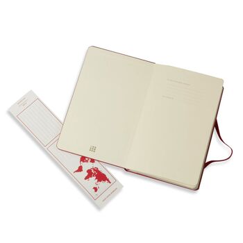 Personalised Moleskine Classic Notebook – Scarlet Red Large | Emboss Your Initials, 3 of 8