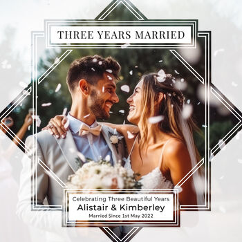 Ten Years Married Personalised Rock Photo Slate, 4 of 8