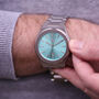 Personalised Wave Watch In Turquoise, thumbnail 5 of 7