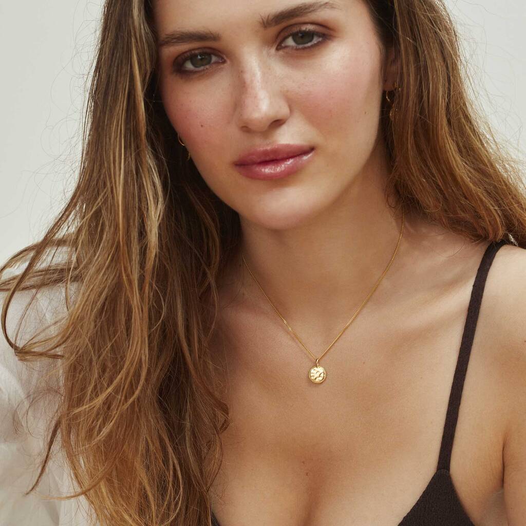 Mini Sun Necklace Silver Or Gold Vermeil Plated, 1 of 6