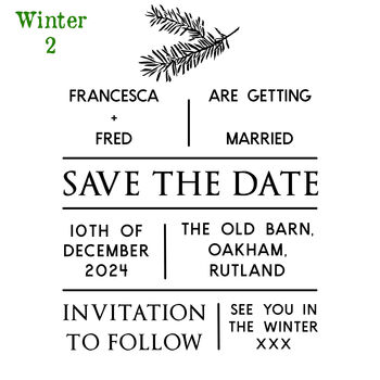 Save The Date Rubber Stamp | Personalised Save The Date, 8 of 10