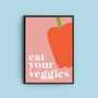 Personalised 'Eat Your Veggies' Colourful Art Print, thumbnail 4 of 4