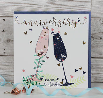 Anniversary Card Champagne Themed, 2 of 2