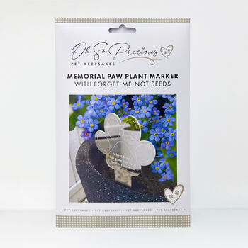Paw Print Memorial Garden Planter And Forget Me Not Seeds, 3 of 5