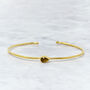 Citrine November Birthstone Gold Plated Bangle, thumbnail 1 of 5