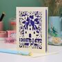 Personalised Lasercut Castle Birthday Card, thumbnail 5 of 12