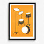 Retro Drum Kit Illustration, thumbnail 6 of 6