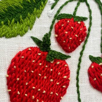 Strawberry Embroidery Kit, 11 of 12