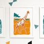 'Dream Bigger' Kids Giraffe Positive Nursery Print, thumbnail 2 of 4