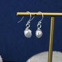 Sterling Silver Irregular Shaped Baroque Pearl Dangle Drop Earrings, thumbnail 1 of 10