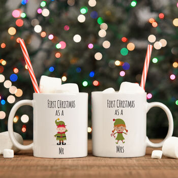 First Christmas Mr And Mrs Elf Mug Set, 5 of 7