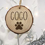 Personalised Cat Paw Christmas Tree Decoration, thumbnail 2 of 2