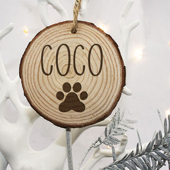 Personalised Cat Paw Christmas Tree Decoration, 2 of 2