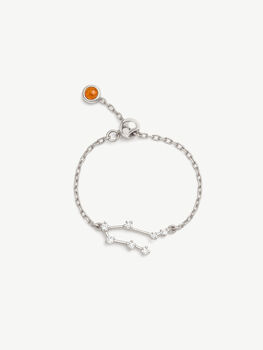 Silver Constellation Ring Zodiac Jewellery Birthstone, 12 of 12