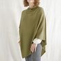 Fair Trade Luxury Soft Fine Knit Merino Cowl Poncho, thumbnail 4 of 12