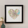 Personalised Location Amsterdam Map Heart Print, thumbnail 1 of 6
