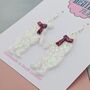 Polar Bear Christmas Glitter Resin Earrings, thumbnail 4 of 4