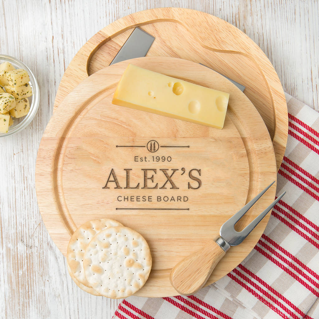 Personalised Mum Cheeseboard And Knife Gift Set By Dust And Things