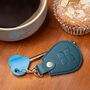 Recycled Bottles Keyring With Disabled Toilet Radar Key In Peacock, thumbnail 2 of 4