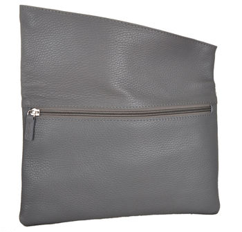 Silver And Winter White Leather Clutch, 2 of 4